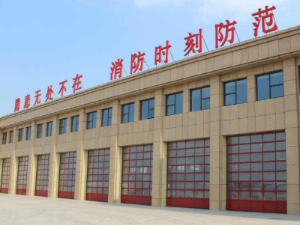 透明消防车库门